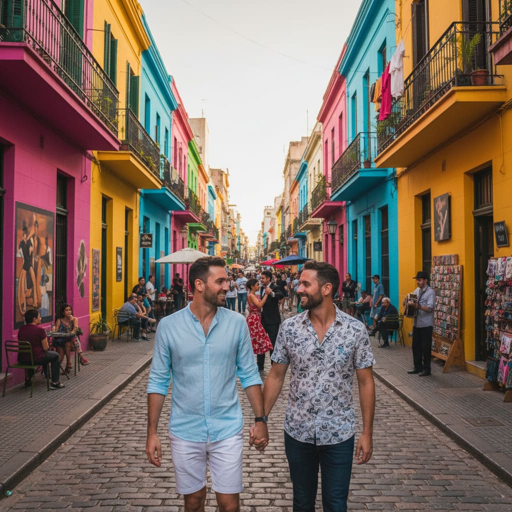 A couple dancing tango in a club in Buenos Aires, Argentina.